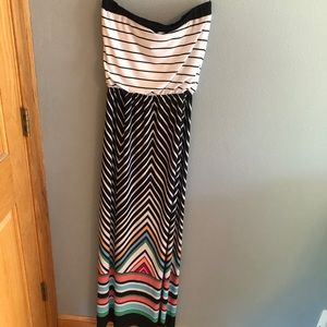 Strapless maxi dress